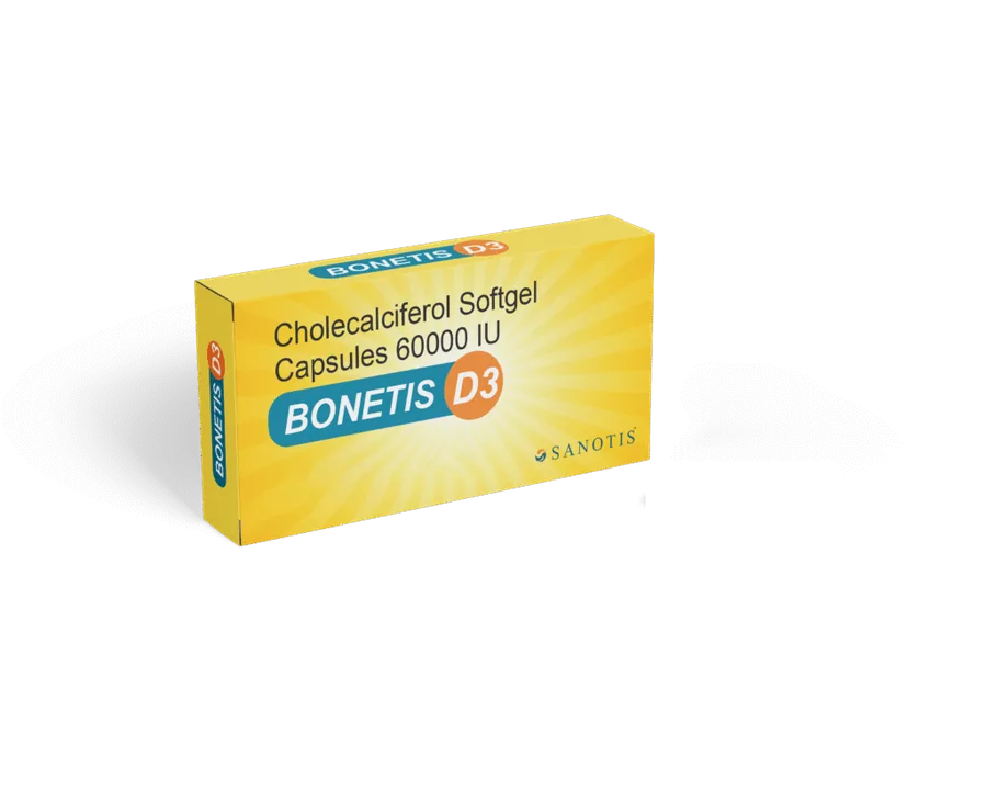 Bonetis D3 – Cholecalciferol Softgel Capsules 60000 IU by Sanotis Pharma