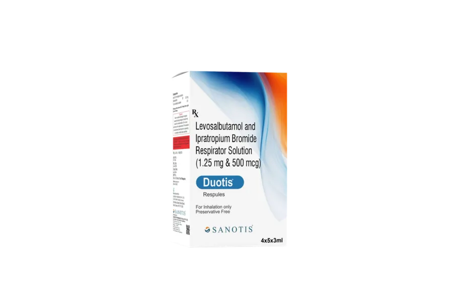 Duotis – Levosalbutamol & Ipratropium Bromide Respirator Solution (1.25 mg & 500 mcg) by Sanotis Pharma