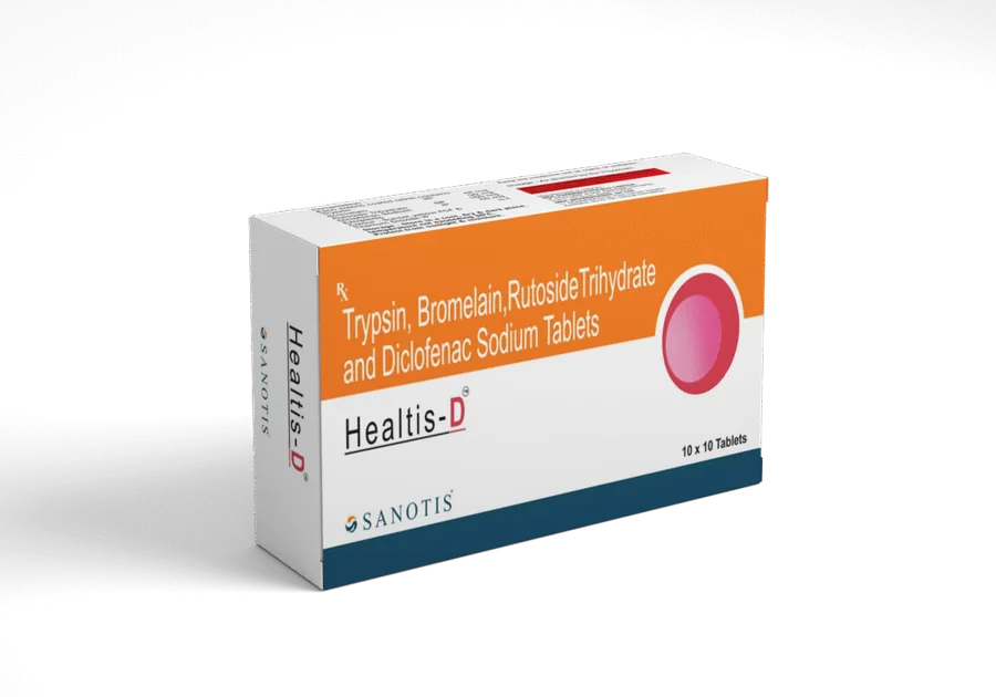 Healtis-D – Trypsin, Bromelain, Rutoside Trihydrate & Diclofenac Sodium Tablets by Sanotis Pharma