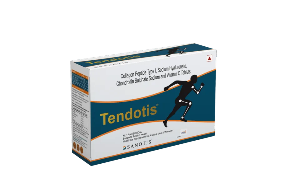 Tendotis – Collagen Peptide Type I, Sodium Hyaluronate, Chondroitin Sulphate Sodium & Vitamin C Tablets by Sanotis Pharma